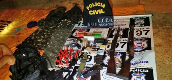 Pol�cia Civil prende 3 assaltantes do roubo em banco de Nova Maring�
