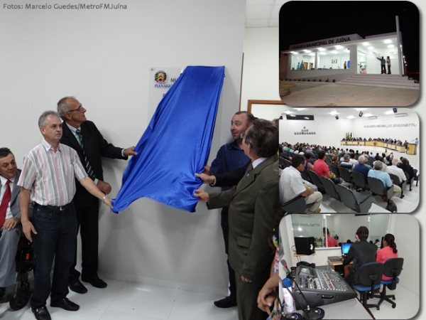 C�mara de Vereadores de Ju�na inaugura novo plen�rio com homenagem a pioneiro