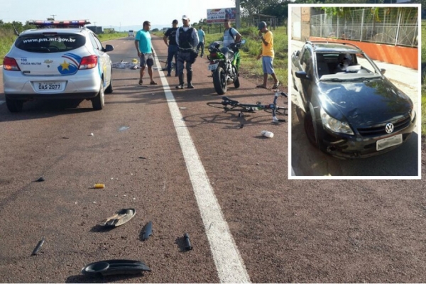 Pol�cia Civil localiza ve�culo que atropelou e matou ciclista