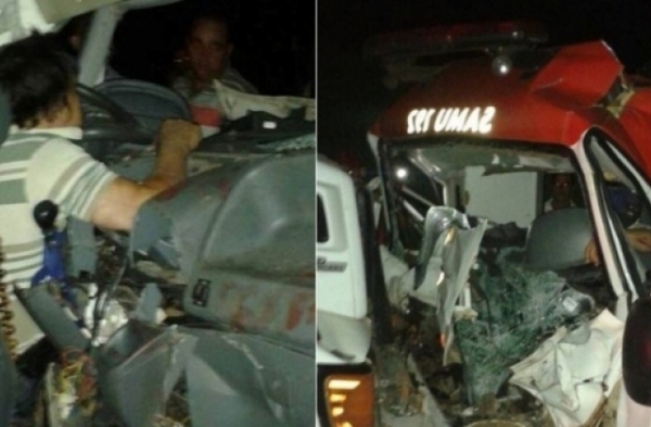Motorista e enfermeira morrem em colis�o de ambul�ncia e caminh�o em Nova Xavantina
