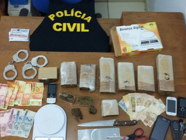 Pol�cia Civil de Juara prende elementos com mais de 3 kg de maconha.