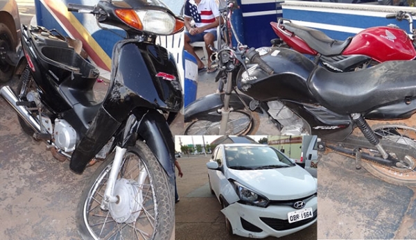 Acidente de tr�nsito e moto recuperada movimentaram o setor policial final e semana em Juara