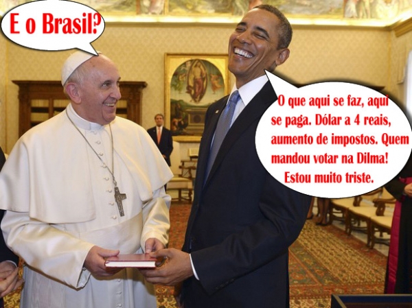 Di�logo entre Baraque Obama e o Papa Francisco sobre o Brasil