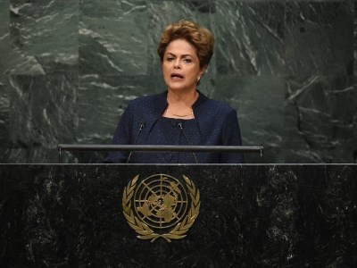 Meta do Brasil � reduzir emiss�o de gases em 43% at� 2030, diz Dilma