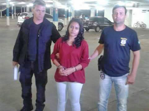 Aline Macedo acusada de participa��o em duplo assassinato e latroc�nio em Juara se entrega em Tangar� da Serra.