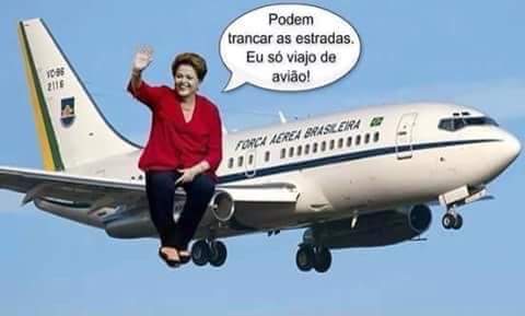 Ser� que Dilma est� preocupada com greve de caminhoneiros, ela s� viaja de avi�o