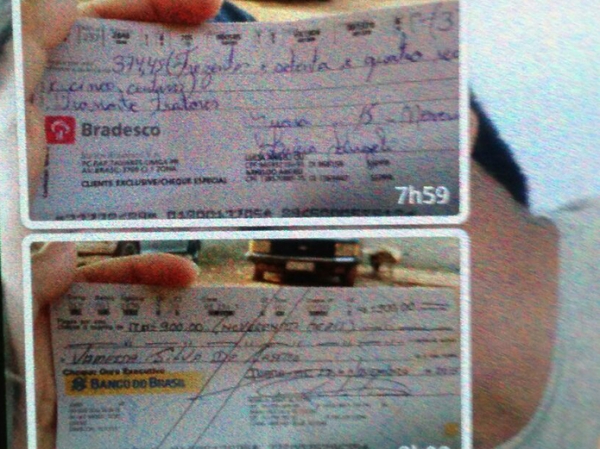 Tr�s homens de Goi�nia s�o presos em Juara com cheques falsificados.  