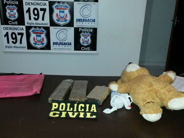 Pol�cia Civil apreende adolescente com 2 quilos de maconha dentro de ursinho de pel�cia 