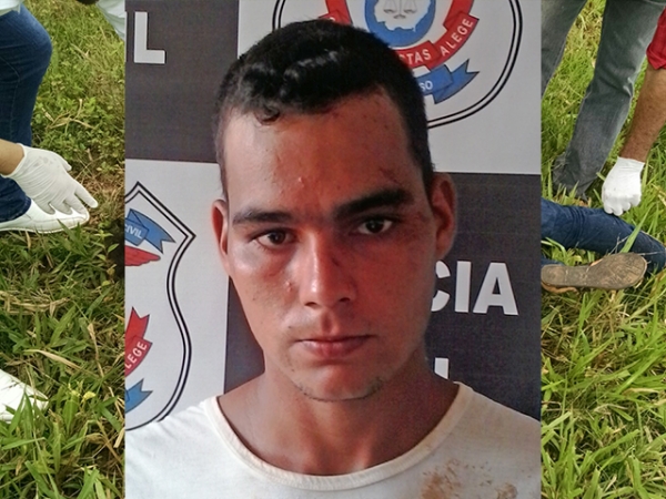 Pol�cia Civil prende acusado de matar mulher a facadas em Juruena