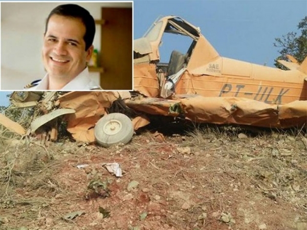 Avi�o agr�cola cai em Paranatinga e piloto Jeber Mira morre