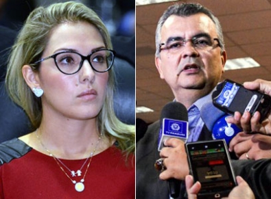 Deputada Janaina Riva e e secret�rio Paulo Taques 