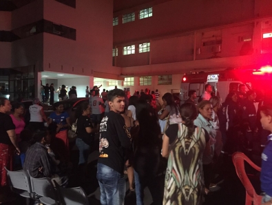 Inc�ndio retira pacientes �s pressas de hospital em Cuiab�