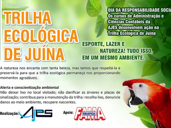 Preserva��o do meio ambiente ser� o foco da a��o desenvolvida na trilha ecol�gica deste s�bado em Ju�na
