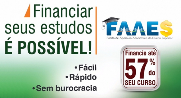 Com o FAAES a AJES financia at� 57% do seu curso