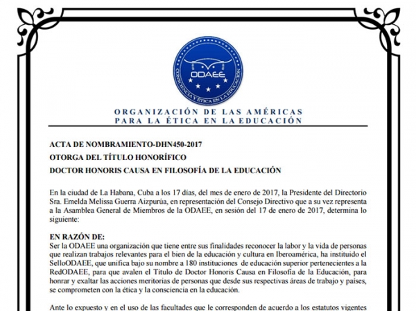 Diretor Geral da AJES � homenageado com o T�tulo de Doutor Honoris Causa