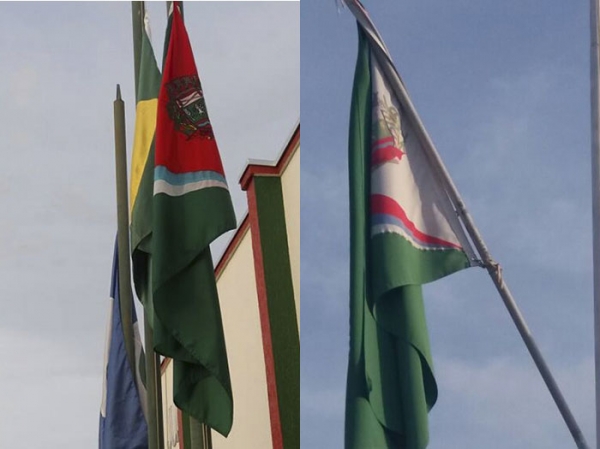 Mudaram a cor da bandeira de Juara e n�o avisaram o Faro Fino.