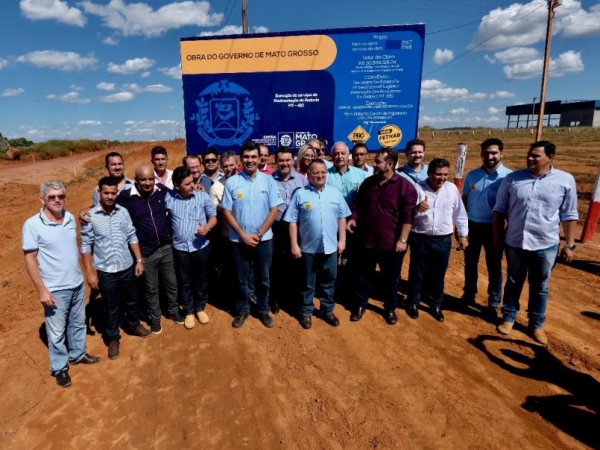 Taques libera pavimenta��o de rodovia que d� acesso a Tabapor� e m�quinas entram em a��o