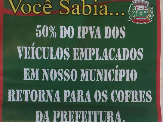 Campanha IPVA legal � legal, mas tem que come�ar de casa.