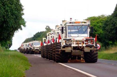 Dez caminh�es da empresa Global Servi�os Geof�sicos devem estacionar em Juara nos pr�ximos dias