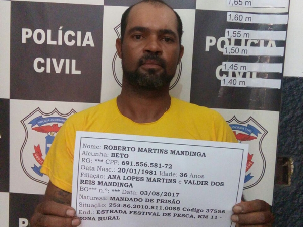 Pol�cia Civil prende condenado por homic�dio em Aripuan�
