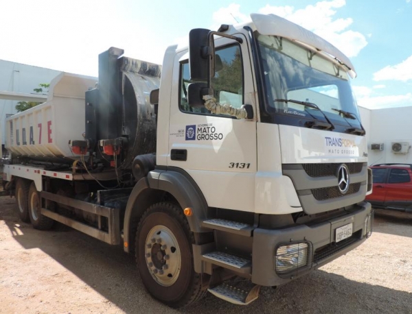 Caminh�o usina de asfalto� j� est� em Juara e em breve come�ar� a ser utilizado