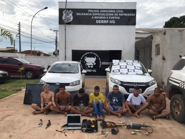 Presa quadrilha que praticou mais de 20 roubos e planejava assaltar loja em V�rzea Grande