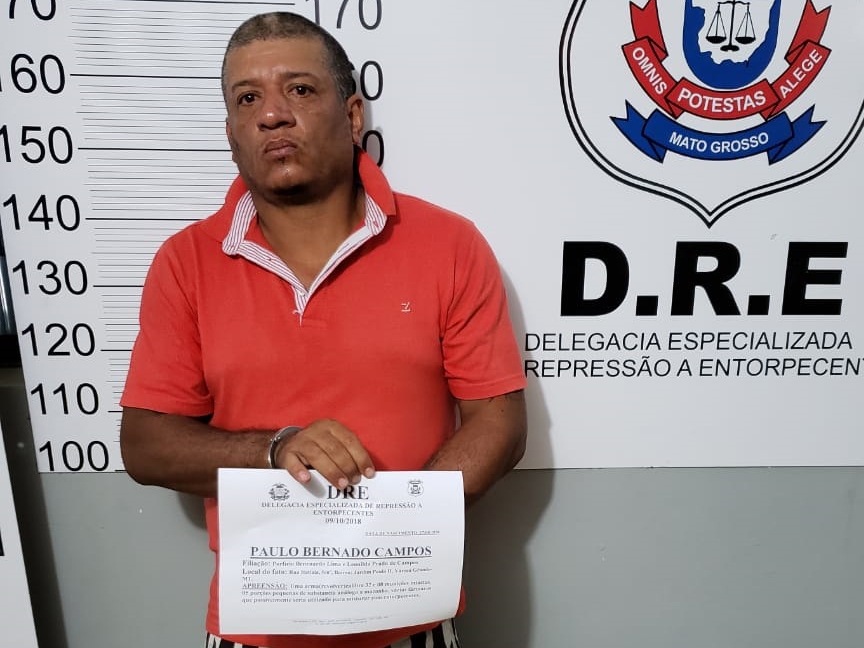 Ponto de venda de drogas em V�rzea Grande � fechado pela Pol�cia Civil e traficante � preso