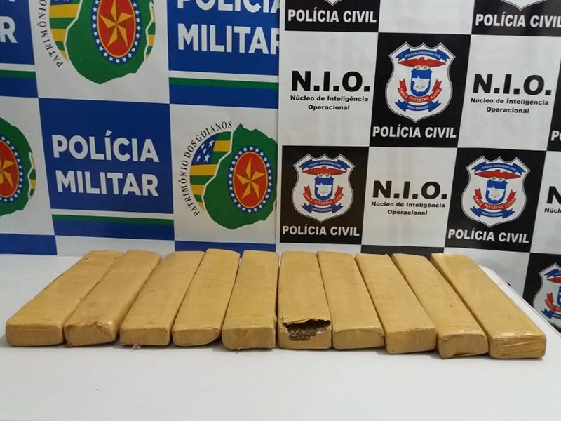 Gestante � flagrada com tabletes de maconha em a��o conjunta da Pol�cia Civil de MT e PM de Goi�s