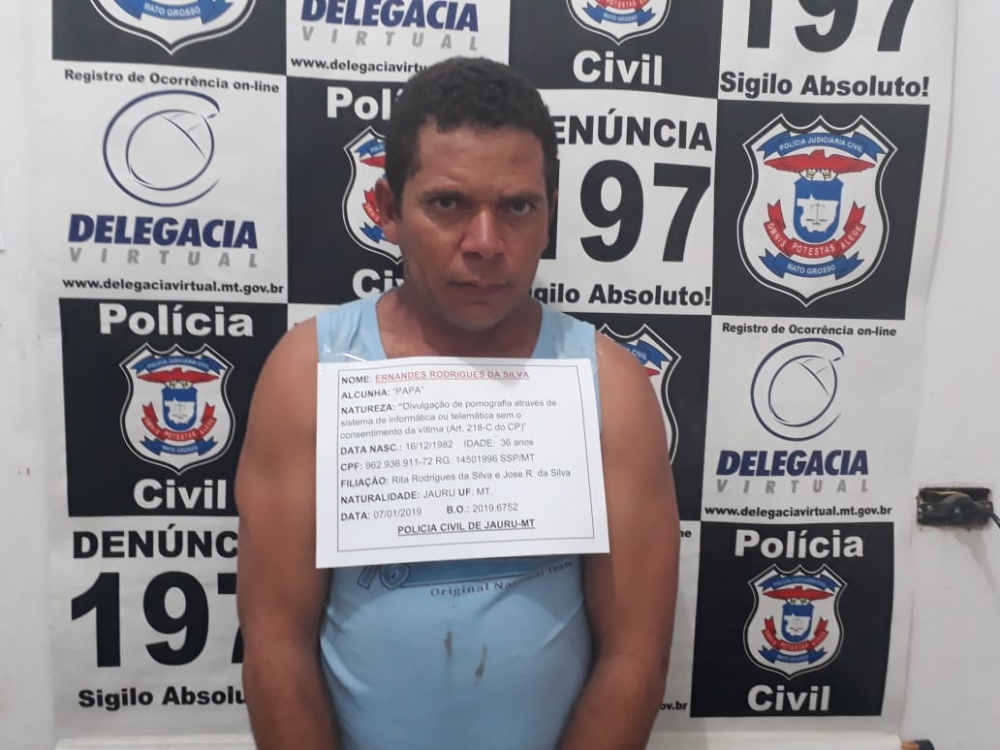  Pol�cia Civil prende suspeito de compartilhar fotos nuas de mulheres ap�s amea��-las em redes sociais