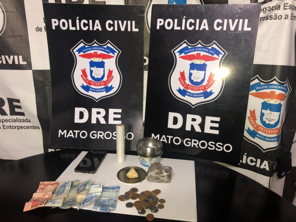  Pol�cia Civil fecha ponto de venda de drogas no bairro Bosque da Sa�de em Cuiab�