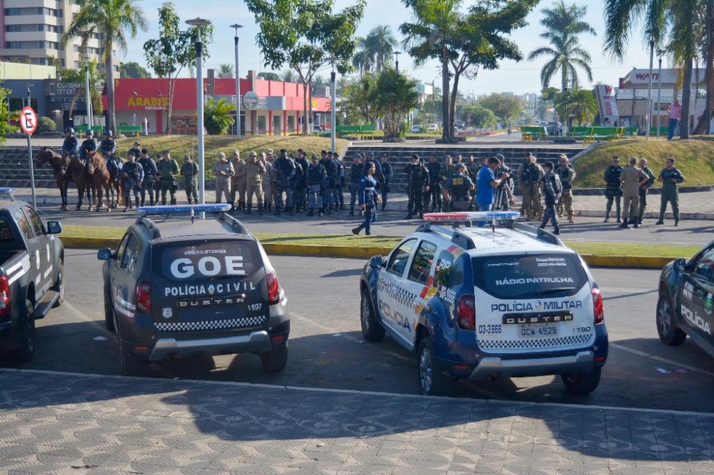 Opera��o em Sinop conta com mais de 100 agentes e 27 viaturas