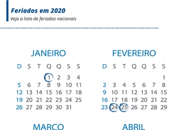 Ano novo ter� 11 feriados nacionais em dias de semana