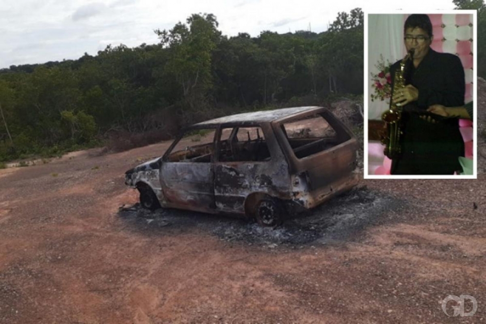 Maestro achado morto carbonizado dentro de carro incendiado foi denunciado por agredir namorada