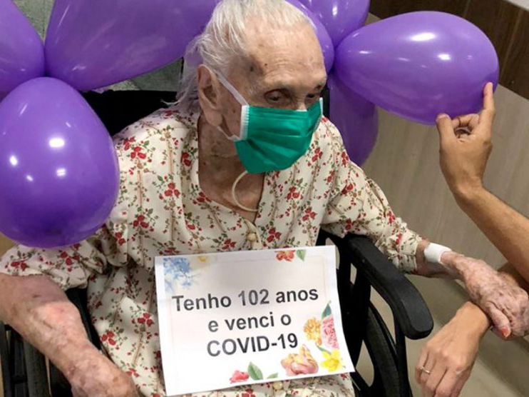 Mulher de 102 anos vence Coronav�rus em Mato Grosso e tem alta da UTI