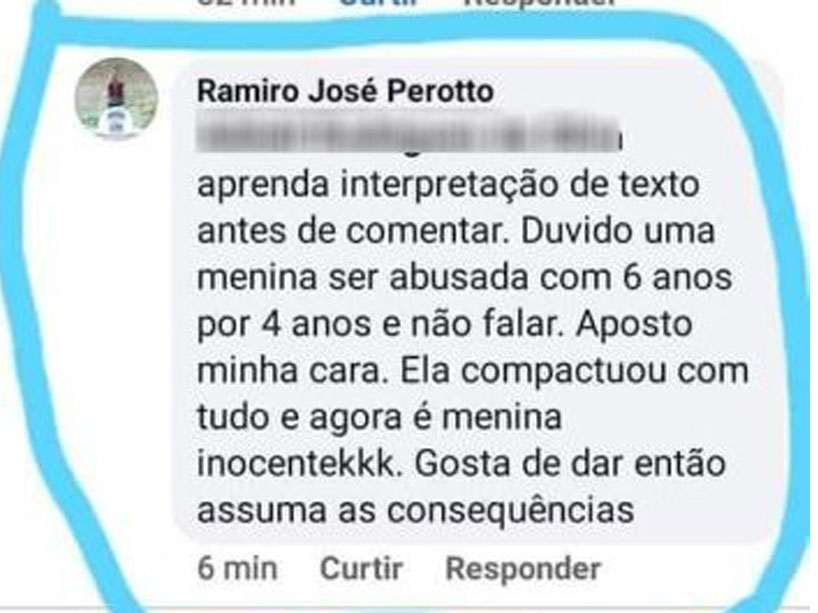 Ap�s insinuar que crian�a ?gosta de dar?, padre dep�e em delegacia