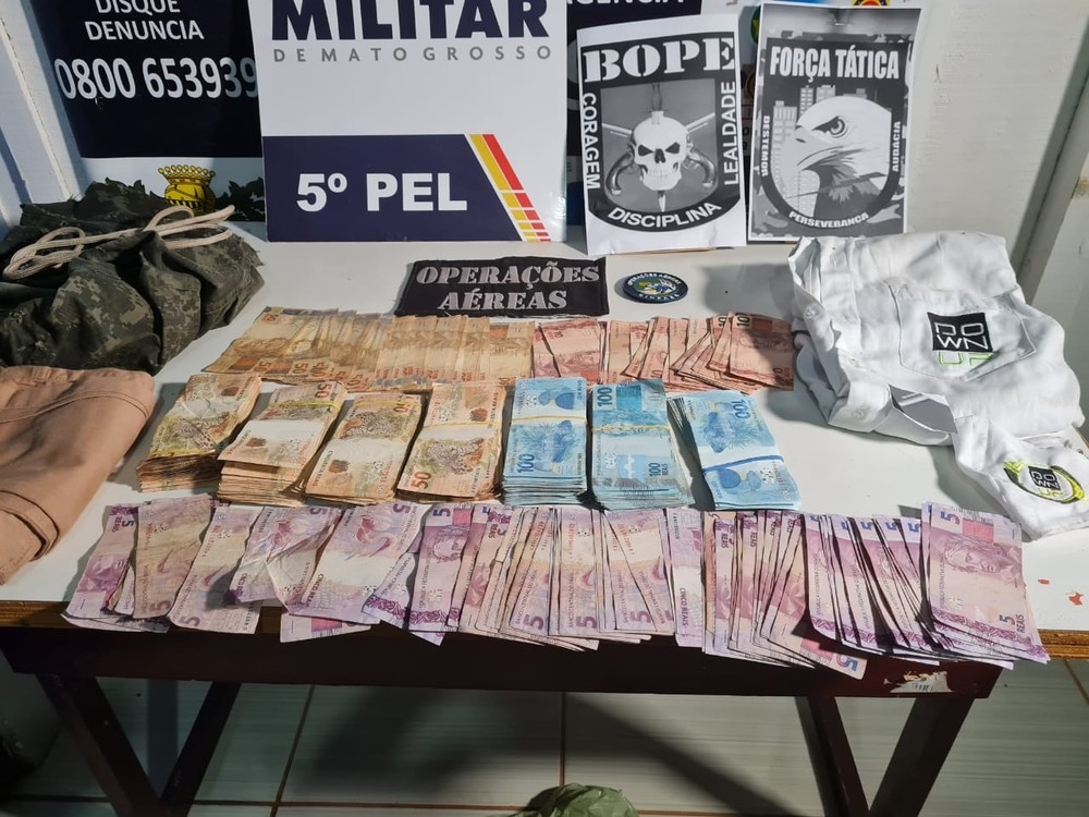 Policiais encontram R$ 45 mil em mata usada como esconderijo de ladr�es de banco em MT 