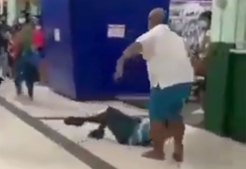 Homem com necessidades especiais � agredido e arrastado pelas pernas por estar sem m�scara na rodovi�ria de Sinop