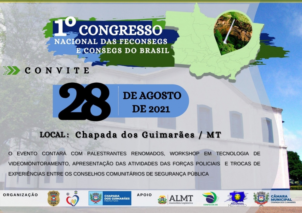 Mato Grosso sediar� no pr�ximo dia 28 de agosto, o 1� Congresso Nacional das Feconsegs e Consegs do Brasil.