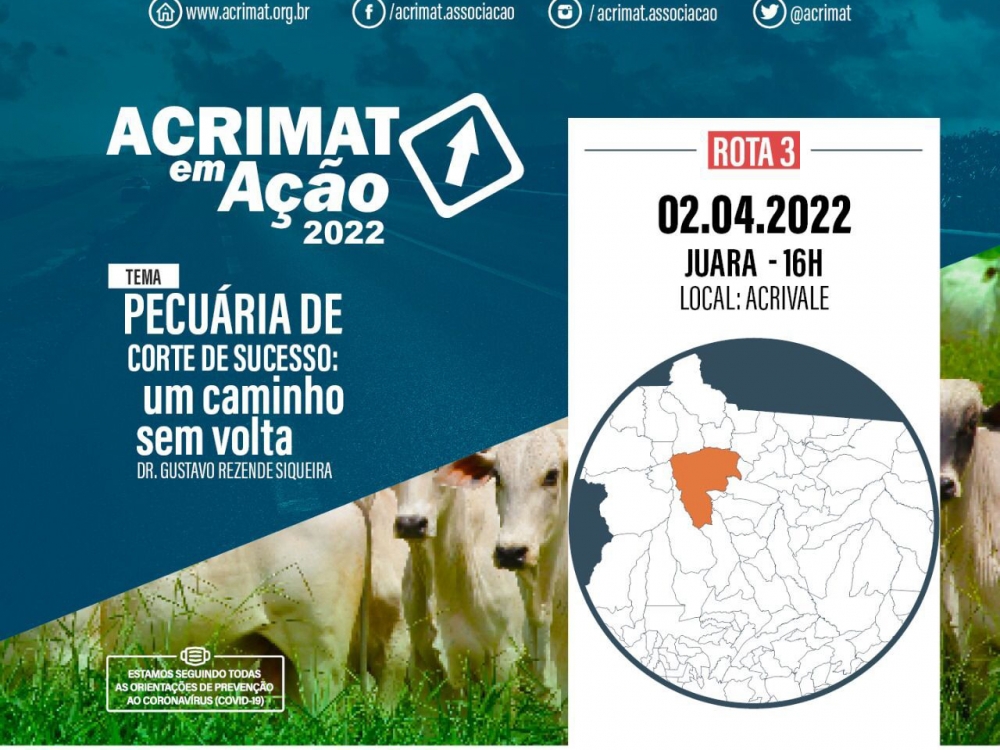 Acrimat em A��o 2022 chega � Juara neste s�bado, dia 02 de abril na ACRIVALE