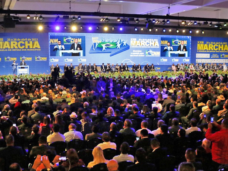 Marcha a Bras�lia recebe presidente da Rep�blica e dirigentes do Congresso Nacional