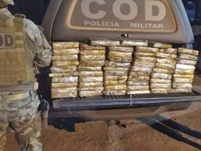 Comando de Opera��es de Divisas apreende carga de drogas avaliada em R$ 8 milh�es na divisa de MT e GO