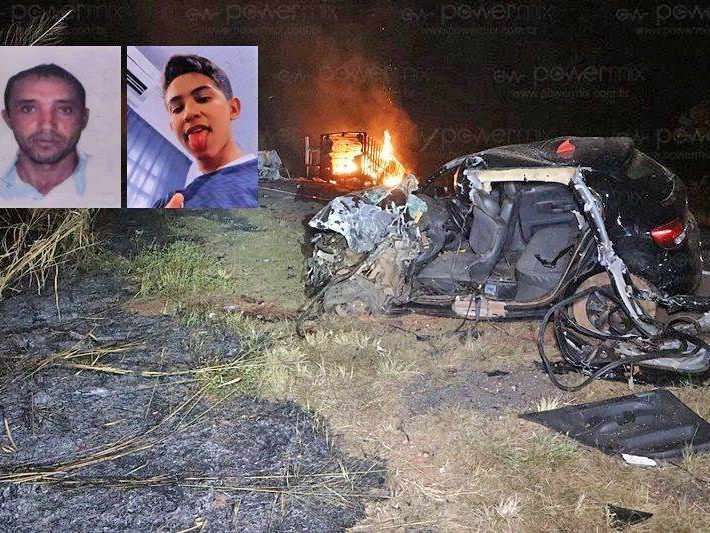 Pai e filho morrem e outras cinco pessoas ficam feridas em grave acidente entre quatro ve�culos na BR-163 em Nova Mutum/MT