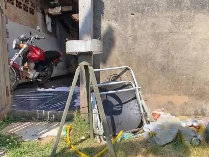 Morre menino de tr�s anos atingido por explos�o de gal�o de �lcool perto de churrasqueira em Sinop