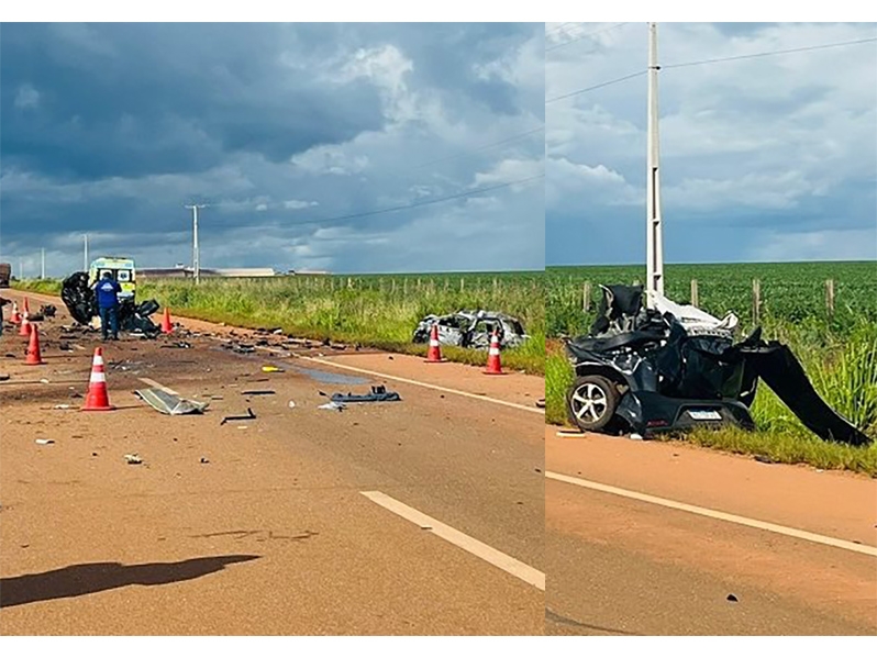 Acidente entre dois carros mata seis pessoas na BR-163 em Rondon�polis