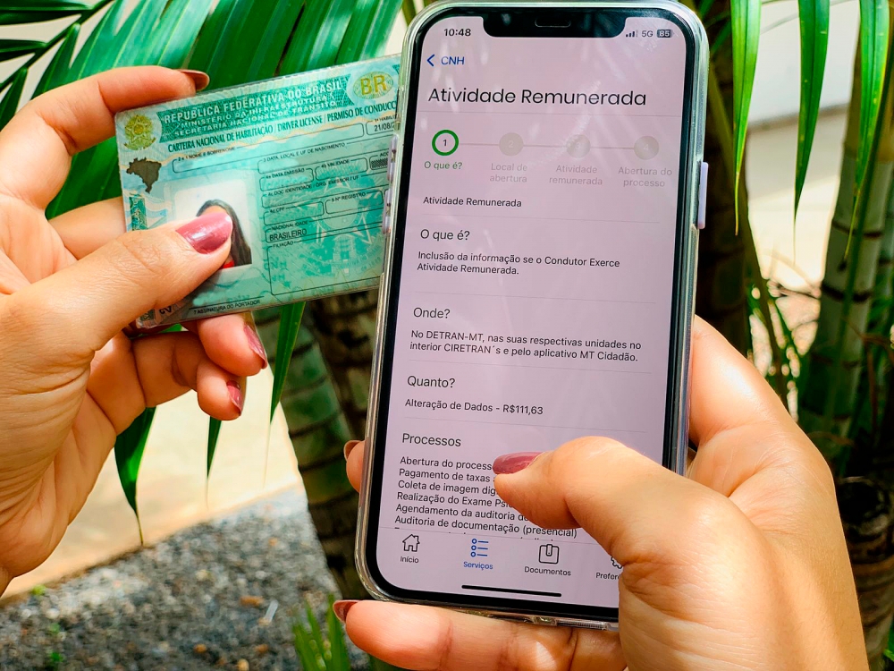 Motorista pode pedir inclus�o de atividade remunerada na CNH de forma online 