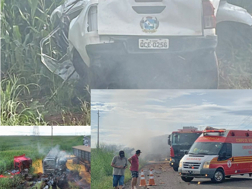 Quatro mulheres morrem em acidente entre carreta e camionete da Prefeitura de Tapurah