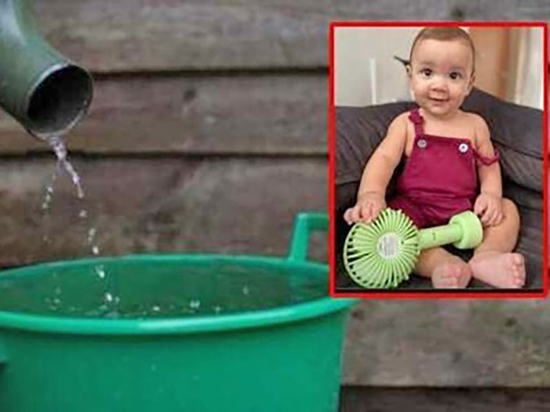 Beb� de 6 meses cai de cama e morre afogado em balde com �gua