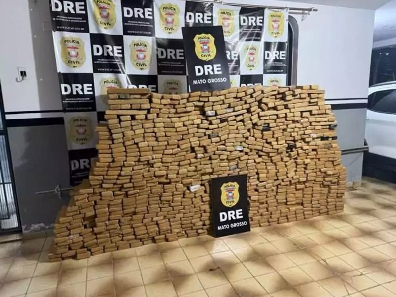 Pol�cia apreende mais de 1 tonelada de maconha em Mato Grosso; casal preso