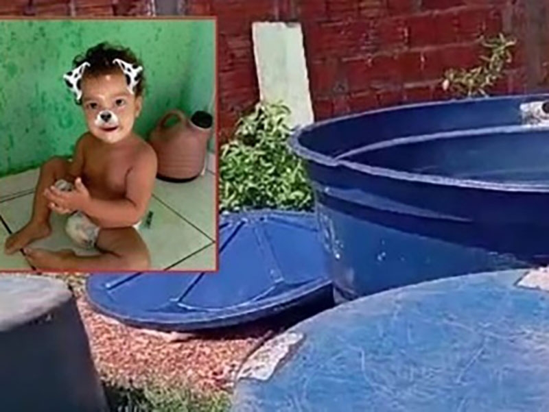 Crian�a de 2 anos � encontrada morta dentro de caixa d��gua em V�rzea Grande MT