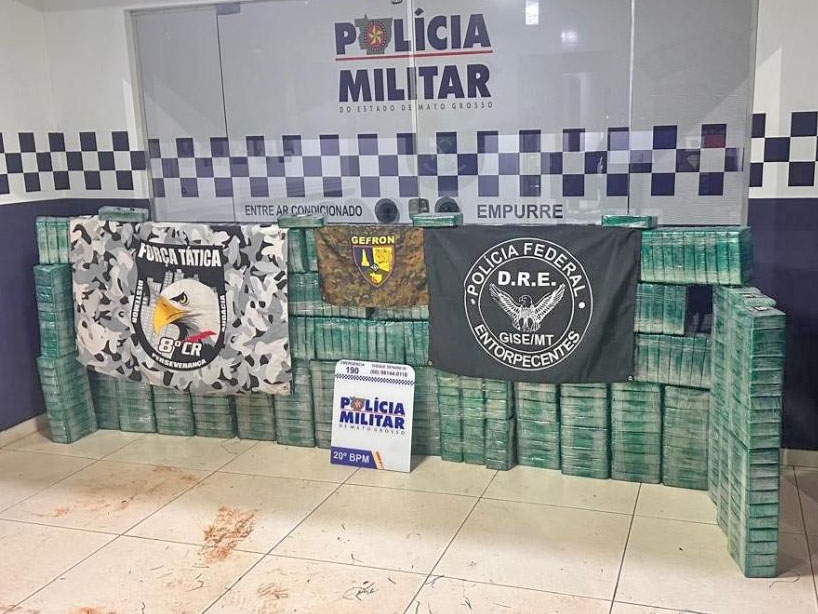  A��o integrada apreende 465 quilos de pasta base de coca�na avaliada R$ 20 milh�es em Ju�na